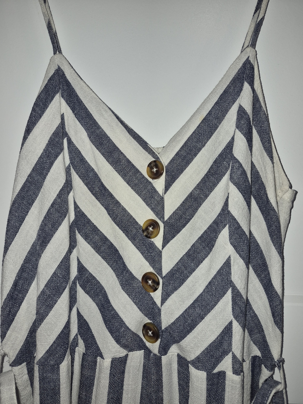 Striped V-Neck Romper Jumper
